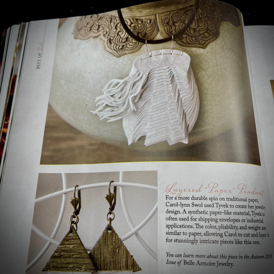 On My Stacked Tyvek Jewelry