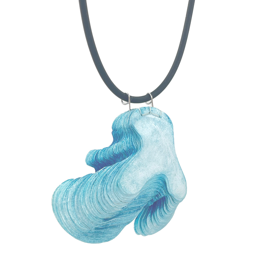 Curve Pendant: Tyvek Paper Blue