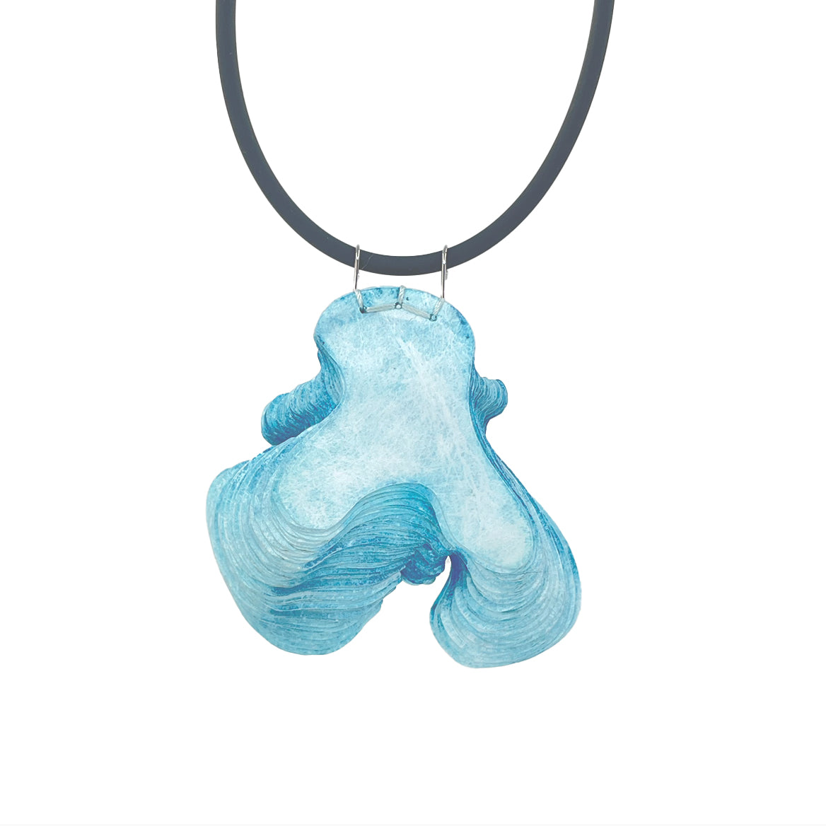 Curve Pendant: Tyvek Paper Blue