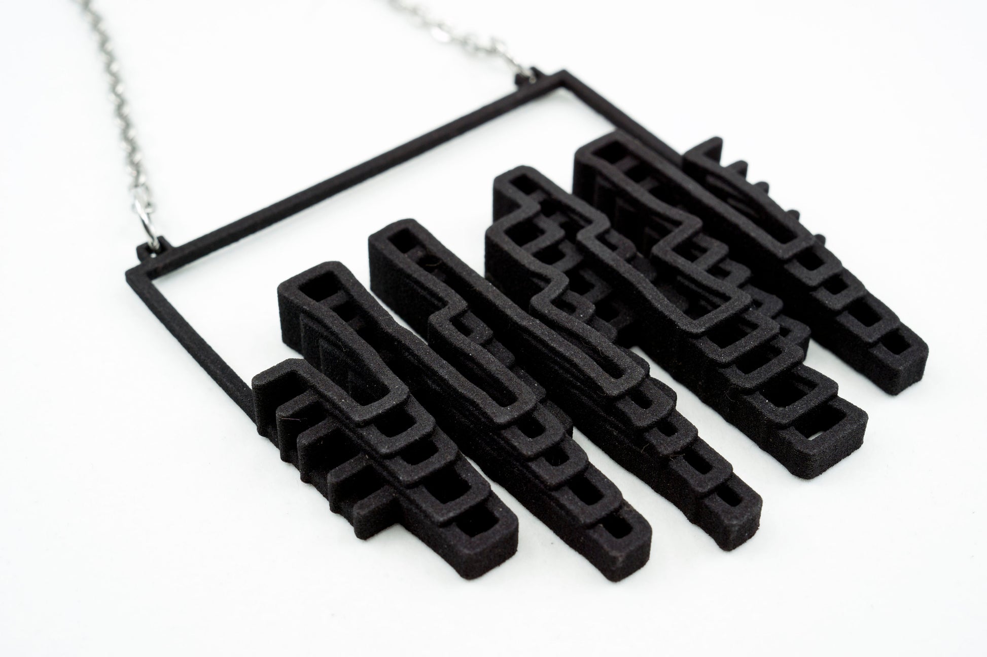 3D Printed Black Plastic Alleys Pendant