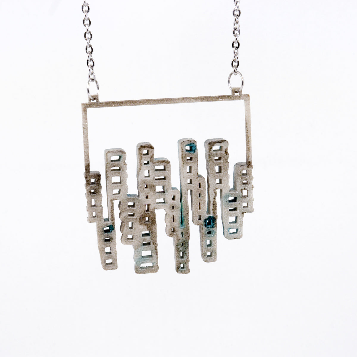 Skylines Pendant: 3D Printed Plastic