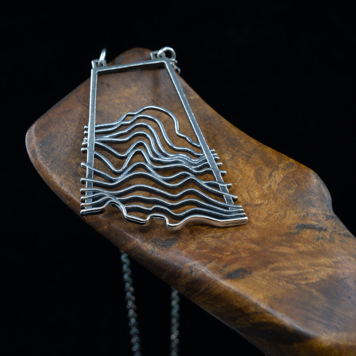 Contour Pendant: Cast Sterling