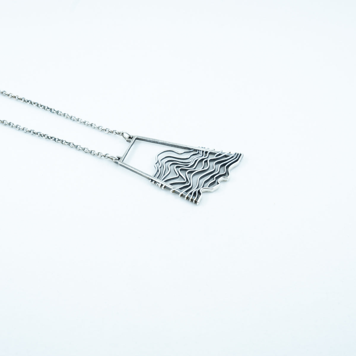 Contour Pendant: Cast Sterling