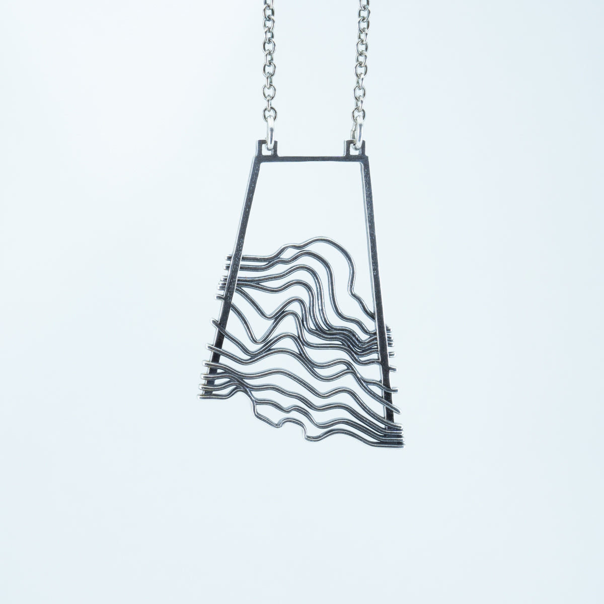 Contour Pendant: Cast Sterling