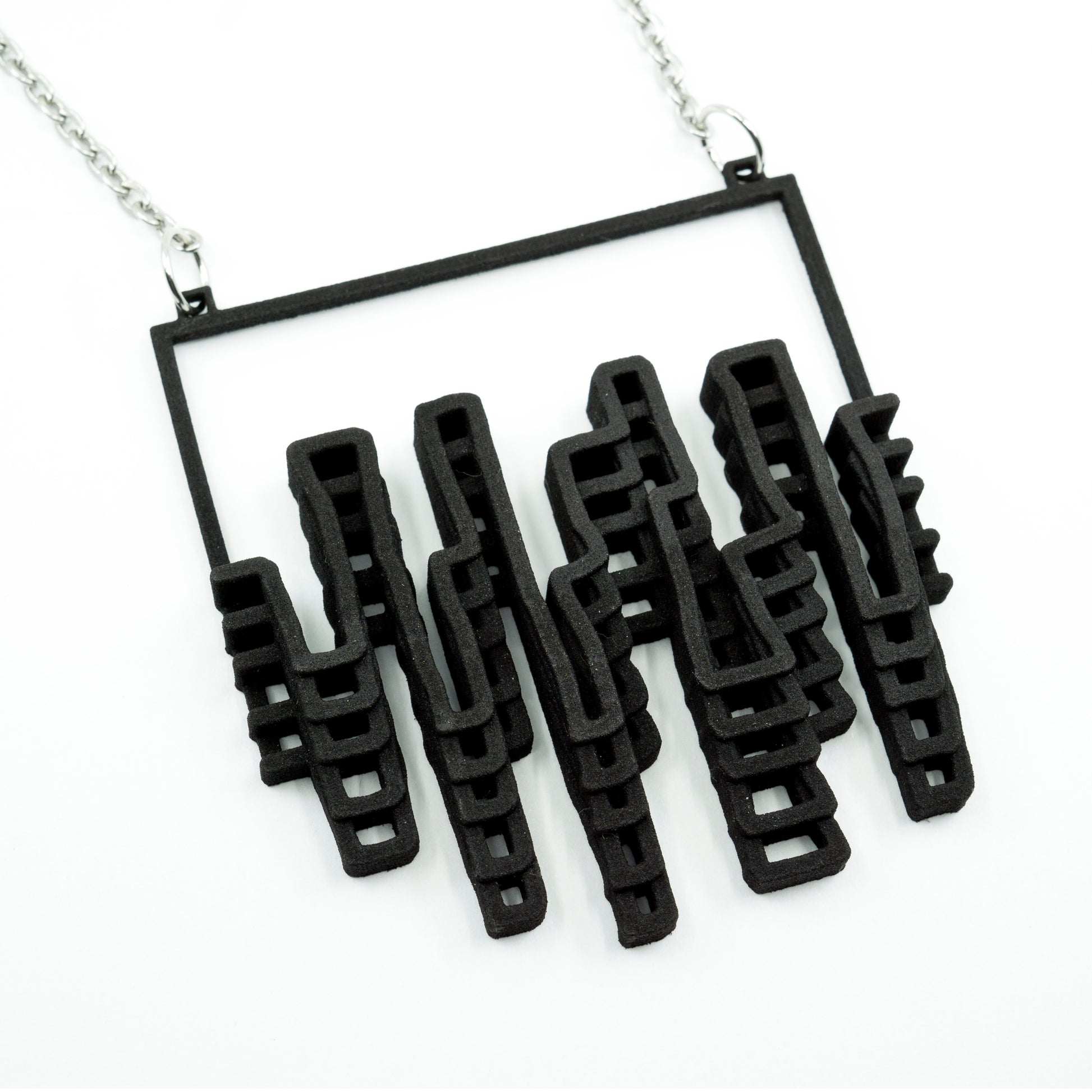 3D Printed Black Plastic Alleys Pendant