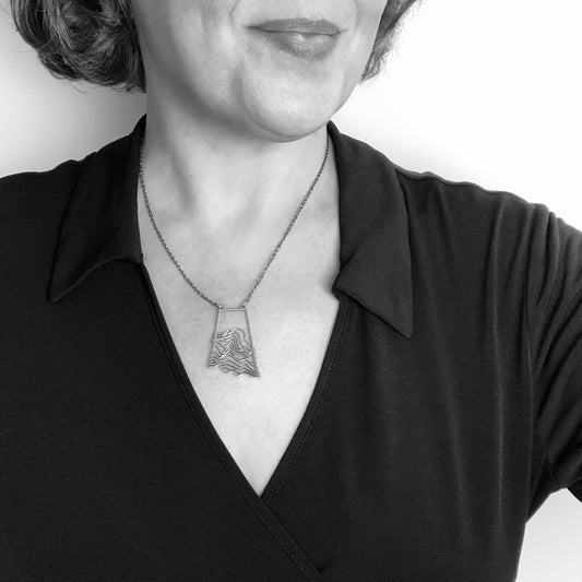 Contour Pendant: Sterling Silver